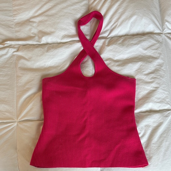 Express Pink halter Tank Top size small - Picture 1 of 4